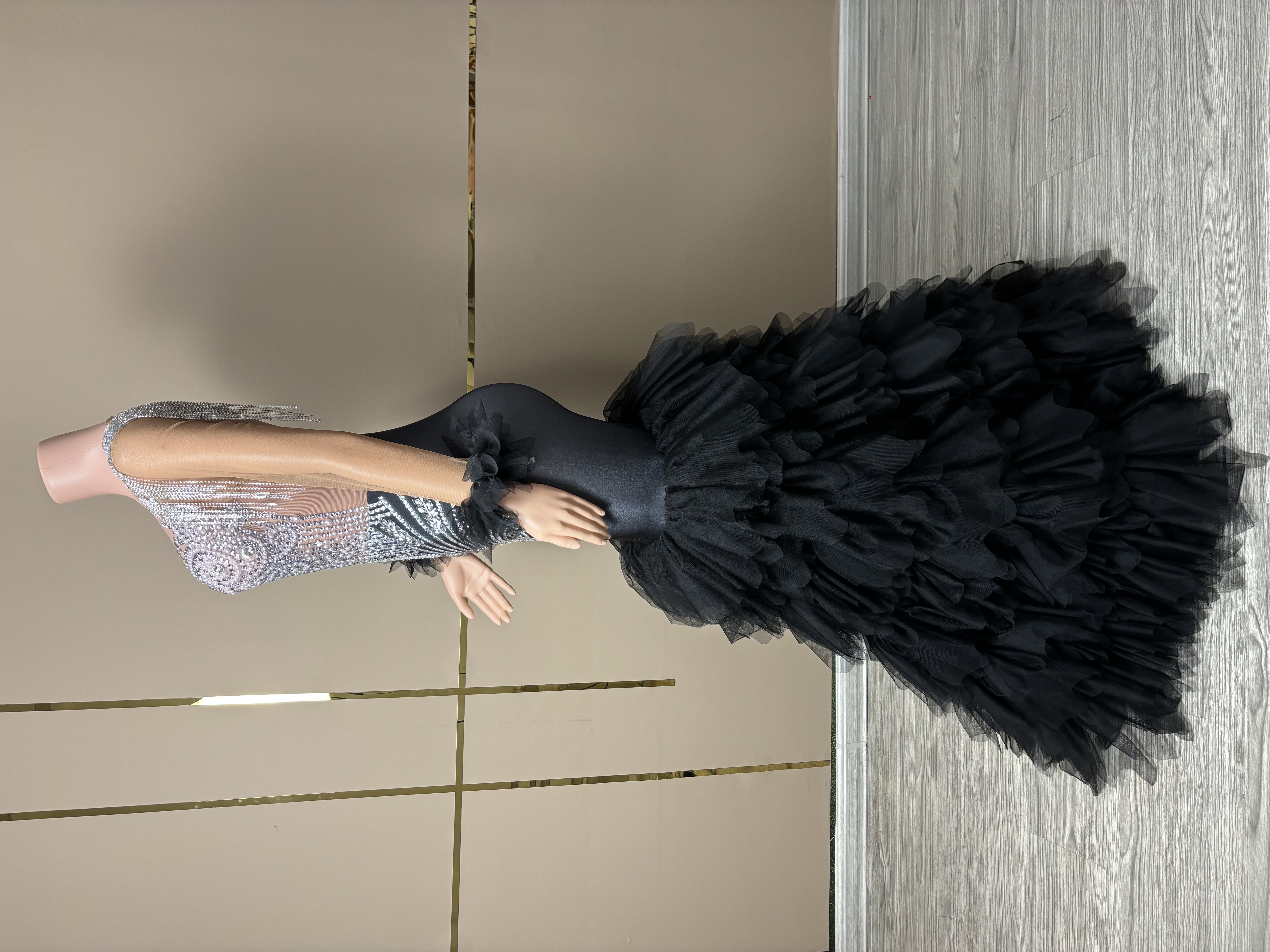 long black bodycon prom dress One Shoulder Black Prom Dresses, Mermaid 2023 Long Prom Dresses, Side –  ClaireBridal main image 0