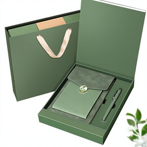 ISapromo Cadeaux A5 Couverture en cuir Carnet Multicolore Lot Mixte Coffret Cadeau - Product Image 1