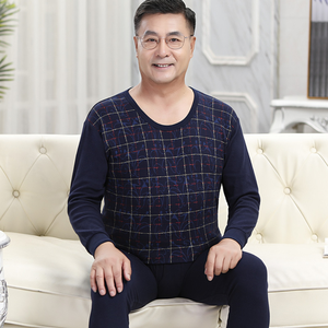 <span class=keywords><strong>Sous</strong></span>-vêtements d'hiver sans couture à manches longues pour hommes d'âge moyen et seniors, en coton et fibre de bambou, <span class=keywords><strong>grande</strong></span> <span class=keywords><strong>taille</strong></span>, fins et chauds - Product Image 3