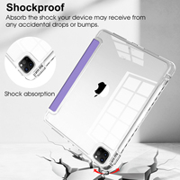 Oem Odm Antichoc Cristal Transparent Tri-Folding Tabelet Cases Pour Ipad Pro 11 2018/2020/2021/2022 Tablet Cover
