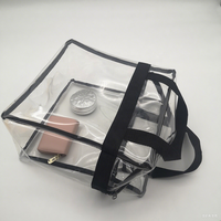 Sac à main d'été en PVC transparent pour la plage, sac de voyage en PVC transparent, sac fourre-tout à la mode pliable avec poches à fermeture éclair unisexe