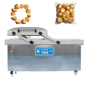 Máquina de Envasado al Vacío de Doble Cámara con Control Inteligente DZ-700/2S, Alta Protección para Envasado de Trozos de Papa - Product Image 1