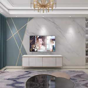 Fondo de <span class=keywords><strong>TV</strong></span> de simplicidad moderna, Mural blanco de vientre de pez, papel tapiz de mármol para decoración de pared de sala de dibujo - Product Image 3