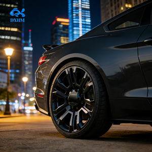 Juego de Llantas Todoterreno Negras Brillantes de 18 20 22 24 Pulgadas, 20x10J, 8 Orificios, Anchas, Cóncavas, de Aleación Forjada para Camioneta y SUV - Product Image 2