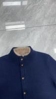 Veste en laine tricotée épaisse pour homme, cardigan d'hiver d'extérieur avec double fermeture éclair et boutons, et bordure en fausse fourrure