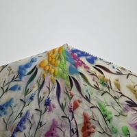 Vente flash - Tissu imprimé en coton 60s, toucher doux, bleu et jaune, motif floral, pour robe d'été