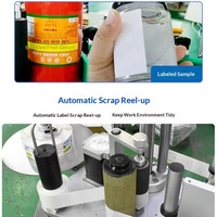 Équipement d'emballage industriel automatique pour l'application d'étiquettes adhésives sur bouteilles rondes et plates double face, machine d'étiquetage auto-adhésive