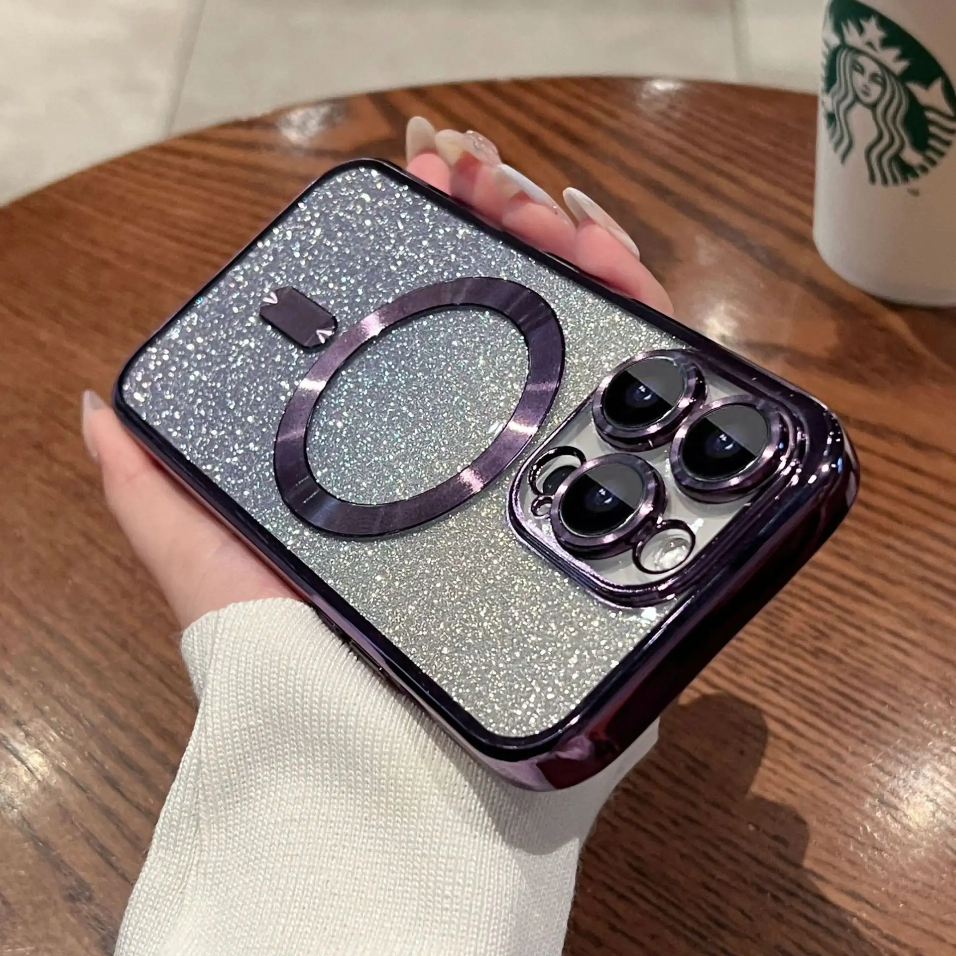 Luxury Soft Electroplating Mobile Phone Covers Bling Glitter Girly Phone Cases for iphone 14 pro max