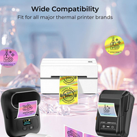Étiquettes autocollantes holographiques arc-en-ciel, hologrammes thermiques directs, argent, or, rose, violet, autocollants ronds de 2 pouces, rouleau pour aliments, cadeaux