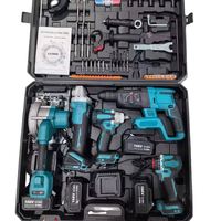 5-in-1 Bürstenloser Elektrowerkzeug-Kombi-Set 21V Lithium Akku-Bohrschrauber Schraubenschlüssel Schleifer Hammer Set Direktvertrieb ab Werk Individuelles Branding