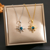 Collier en bambou unisexe polyvalent en cuivre, serti de zircon bleu ciel, style sportif élégant et luxueux, avec diamants intégrés, pour le commerce transfrontalier