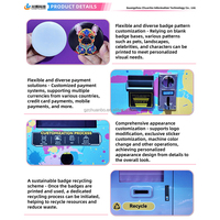 Machine de vente automatique d'aimants de réfrigérateur intelligents DIY, OEM/ODM, très demandée, avec impression automatique, 110V/220V, pour une seule pièce minimum (MOQ)