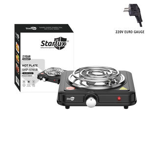 Placa Calefactora <span class=keywords><strong>Eléctrica</strong></span> Portátil de un Solo Quemador, 1000W, Calentamiento por Bobina, Fácil de Limpiar, Superficie de Hierro Fundido - Product Image 6