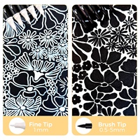 Spidol Cat Akrilik Artecho Dual-Tip Putih Set 4 Buah - Ujung Halus & Ujung Kuas, Tinta Berbasis Air Non-Toksik, Perlengkapan Seni