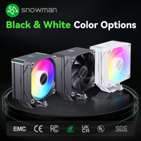 Refroidisseur d'air pour processeur SNOWMAN MT6-V4 No-Light Black de haute qualité, 6 caloducs, ventilateur de 120 mm, compatible avec tous les processeurs de bureau, personnalisation possible