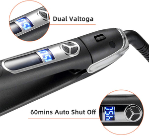 Plancha de Pelo Profesional Nano Titanium Pro, Plancha de Pelo de 450F, Juego de <span class=keywords><strong>3</strong></span> Tamaños, Logotipo Personalizado, LED, USB, Plancha Plana al por Mayor - Product Image 4