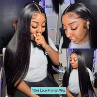 Wig Rambut Asli Vietnam 100% Tanpa Proses Kimia, Wig Rambut Asli HD Transparent Lace Frontal, Wig Rambut Asli Tanpa Lem Siap Pakai