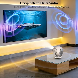 โปรเจคเตอร์ขนาดเล็ก Hy300 Pro โปรเจคเตอร์ระยะฉายสั้น 4k โฮมเธียเตอร์ จอวิดีโอ LCD Android Smart Hy300 โปรเจคเตอร์พกพา - Product Image 4