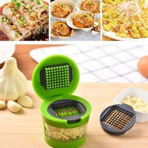 Stainless Steel Manual GarlicPress Household Garlic Masher Kitchens GarlicCutter Minced Machine <b>Tool</b> Kitchen Gadget Accessories - Product Image 5