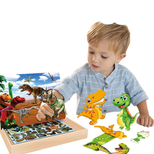Promozionale disegno magnetico da te Puzzle Board romanzo educazione della prima infanzia giocattoli <span class=keywords><strong>per</strong></span> <span class=keywords><strong>ragazzi</strong></span> con novità dinosauri - Product Image 1