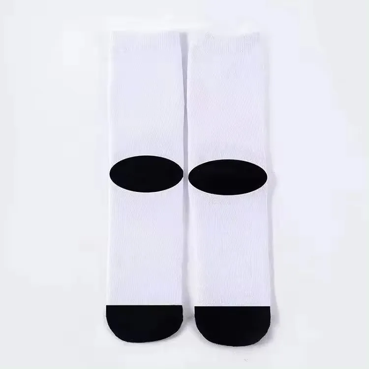 Manufacturer High Quality Small Medium Large Personalized Diy Sports Custom Design Printed 3d Sublimation White Blank Socks