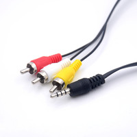 Câble audio vidéo 3,5 mm vers 3 RCA pour HDTV, lecteur DVD, téléviseur, magnétoscope – Vente en gros usine à prix abordable