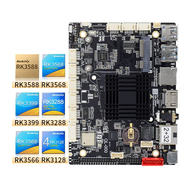 Android Mainboard RK3568 RK3588 RK3288 HD LVDS eDP MIPI PCBA-Karte für alle in einem Android Panel PC AD Display Linux Motherboard