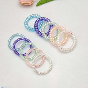 2025 New 2-Mảnh Thiết Lập Lớn Đầy Màu Sắc Đàn Hồi Cao Tóc Quan hệ Trẻ Em Nhựa Ban Nhạc Cao Su Bán Buôn Điện Thoại Dây Hairbands - Product Image 4