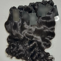 Cheveux bruts alignés sur des cuticules super doublement étirées de haute qualité, cheveux humains brésiliens vierges de qualité 12A, faisceaux de cheveux humains ondulés