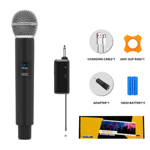 ไมโครโฟนไร้สายแบบมือถือ SM57 Professional 2.4g ไดนามิก สำหรับการแสดงบนเวที วิดีโอบล็อก 58 UHF ไมโครโฟนไร้สายคาราโอเกะสำหรับโบสถ์ - Product Image 1