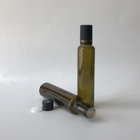 Bouteille d'huile d'olive inviolable avec bouchon en aluminium et verseur en plastique Bouchon à insérer en liège Type à vis