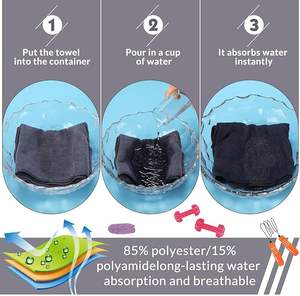 Asciugamano Sportivo in Microfibra Tessuta Monocolore ad Asciugatura Rapida con Logo Personalizzato all'Ingrosso - Product Image 3