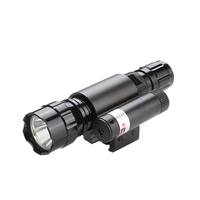 Lampe torche détachable en alliage d'aluminium rouge et verte avec viseur laser 31x150mm pour activités de tir et de chasse en extérieur