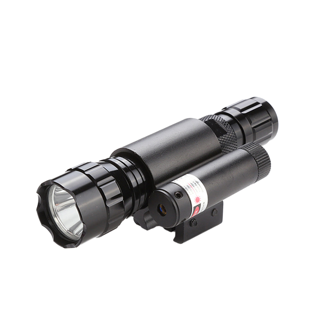 Detachable Red Green Combination Aluminum Alloy Flashlight Laser Sight 31x150mm for Outdoor Shooting Hunting Activities