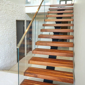 Smartart, diseño moderno, interior, <span class=keywords><strong>escaleras</strong></span> flotantes de <span class=keywords><strong>madera</strong></span> <span class=keywords><strong>con</strong></span> barandilla de <span class=keywords><strong>vidrio</strong></span> templado - Product Image 1