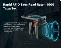 Escáner de Código de Barras RFID de Mano con Android 11, WiFi, 4G, Material ABS, Distancia de Lectura de 0-20M
