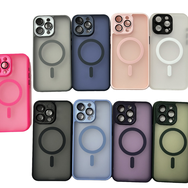 Magnetic Charging With Lens Film Protect Metal Holder  Mobile P Hone Case for IPhone1713 1416 16 Pro Max Back Cover