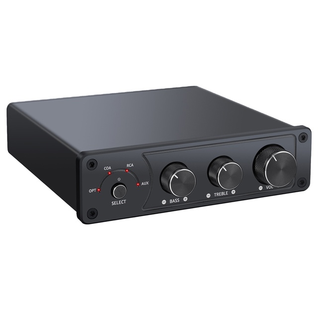 192k/24bit BT Stereo Audio Amplifier 2 Channels Hi-Fi Digital Power Amp Optical Coaxial USB to Analog DAC 50W+50W