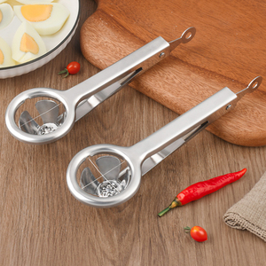 En stock Coupe-oeufs en acier inoxydable 304 durable Coupe-oeufs en métal multifonctionnel pour la maison - Product Image 2