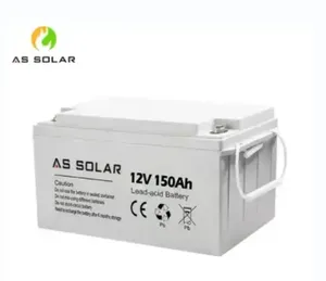 Bateria acidificada ao chumbo 12V 150Ah recarregável solar de manutenção livre da bateria de gel para o grupo solar