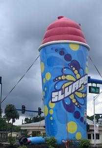 Anak-anak indah merah muda tiup susu kocok kaca diskon besar raksasa es krim tiup untuk promosi - Product Image 3