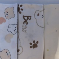 Tela de Sarga 100% Algodón de Primera Calidad con Estampados de Ositos y Conejitos para Ropa de Bebé y Niños, Material Transpirable y Suave