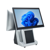 Système de point de vente SANDU S2 Windows 10 en gros d'usine, double écran tactile capacitif, Intel I3, 4 Go de RAM DDR3, caisse enregistreuse