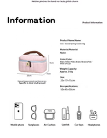 Trousse de Toilette Matelassée Imperméable Portable Structurée Grande Capacité avec Poignée pour Voyage