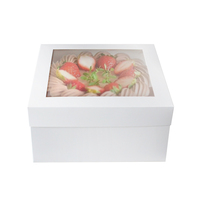 Personalizable papel Kraft corrugado Bento Cake Box Foil al por mayor logotipo personalizado diseño de flores tamaño personalizado pastel de embalaje
