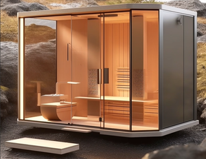 Sauna de Cedro Rojo de Alta Calidad para Dormitorio, Villa o Jardín, con Calefacción Infrarroja, Kits Completos, al Mejor Precio, de Blacksmith House - Product Image 1