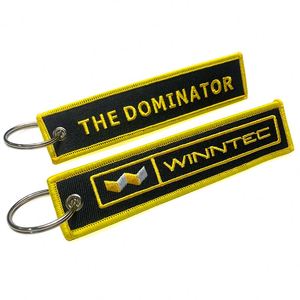 Custom Soft Diy <b>Keychains</b> 3D <b>Anime</b> Jet Metal Woven Cute Embroidery Fabric Keychain With Tag - Product Image 3