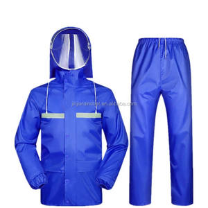 Haute qualité réfléchissant noir Oxford tissu monocouche respirant combinaison de pluie Durable imperméable moto imperméable - Product Image 5