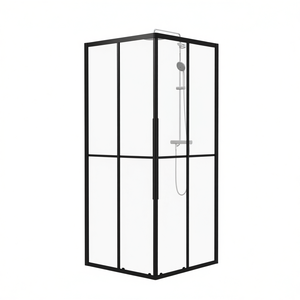 Cabina de Ducha ESG de 31.5x31.5x70.9 Pulgadas con Marco, Puerta Corredera de Vidrio Templado, Diseño Minimalista - Product Image 1