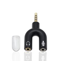 Câble audio DC3.5Mm un-vers-trois avec stéréo 3.5 un-vers-trois, câble de partage de casque, séparateur de casque pour couple